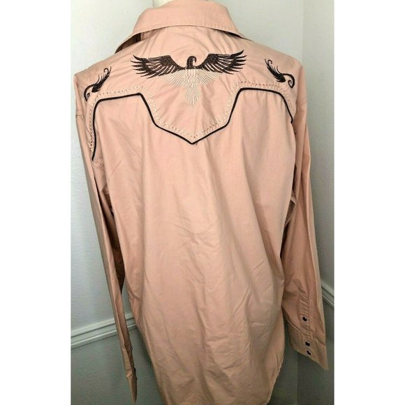 Men's Patron Cito Red Label Snap Button Embroidered Shirt XL - Picture 5 of 6